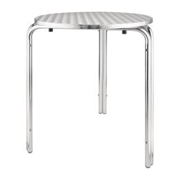 Bolero Round Aluminium Stackable Bistro Table 600mm