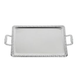 APS Stainless Steel Rectangular Handled Service Tray 600mm alternative