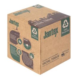 Jantex Green 100% Recycled Facial Tissue Cube 100 Sheets alternative
