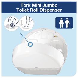 Tork Mini Jumbo Toilet Roll Dispenser White alternative