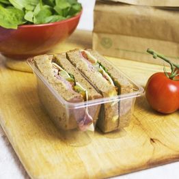 Vegware VSOFA2 2-Compartment PLA Sandwich Sofa