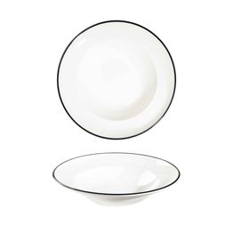 Modest Black Pasta Plate 25cm / 9.75" 420ml / 17.75oz