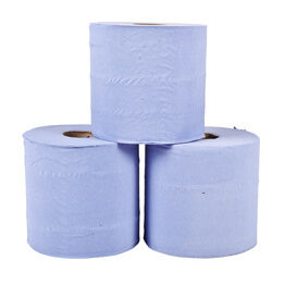 2 Ply Blue Recycled Centrefeed Rolls 150 Metre