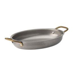 Utopia Vintage Steel Oval Dishes 245 x 175mm