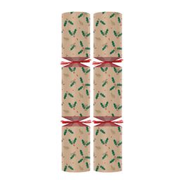 Swantex 10" Kraft Jolly Holly Christmas Crackers - Contents 1 C500-KJH-1