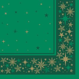 Swantex 33cm 2Ply Merry &amp; Bright Mountain Pine Green Paper Napkins X32-MYB-MP