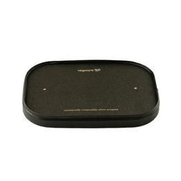 Vegware SLID-7X5BP Rectangular Black Paper Lid