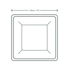 Vegware VPSQ-10NW 10in / 250mm Square Nourish Moulded Fibre Plate alternative