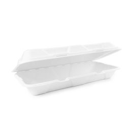 Vegware VB12NW 12 X 6in/310 X 145mm Nourish Moulded Fibre Clamshell