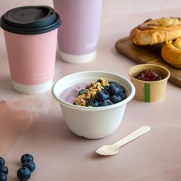 Vegware BB-12 12oz/340ml Nourish Moulded Fibre Bonnie Bowl alternative