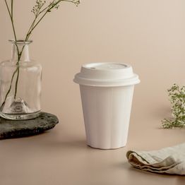 Vegware MV-12 12oz/360ml Nourish Moulded Fibre Cup alternative