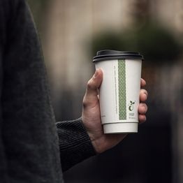 Vegware VDW-W16 16oz Double Wall White Cup alternative