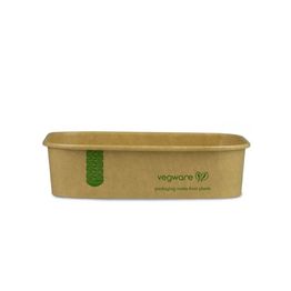 Vegware SKC-16 16oz/500ml Rectangular Kraft Food Container