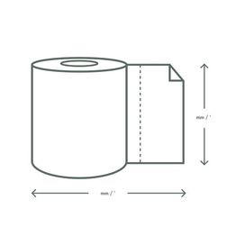 Vegware 7307 2-Ply Blue Centrefeed Roll alternative