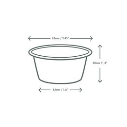 Vegware BPP2NW 2oz/60ml Nourish Moulded Fibre Portion Pot alternative