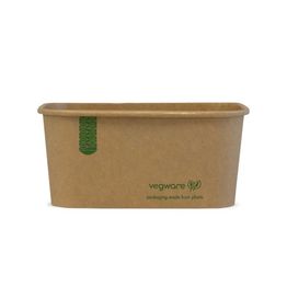 Vegware SKC-34 34oz/1000ml Rectangular Kraft Food Container