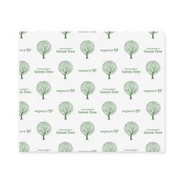 Vegware VGKSH4-GT 430 X 350mm Greaseproof Sheet - Green Tree