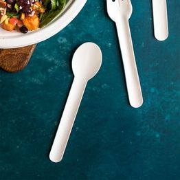 Vegware VP-SP6.2 6.2in Compostable Paper Spoon alternative
