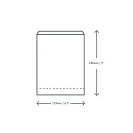 Vegware VHC-GB6.5 6.5 X 3 X 9in Therma Paper Bag alternative