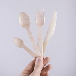Vegware VT-FK6 6.5in Wooden Fork alternative