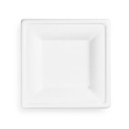 Vegware VPSQ-06NW 6in / 150mm Square Nourish Moulded Fibre Plate