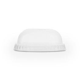 Vegware C76D-CH 76-Series PLA Dome Lid, Straw Slot