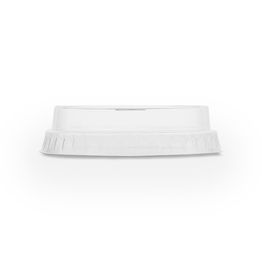 Vegware C76F-CH 76-Series PLA Flat Lid, Straw Slot