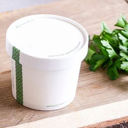 Vegware VLID90P 90-Series Flat Paper Hot Lid alternative