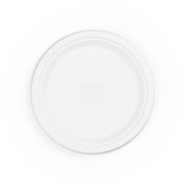Vegware P006-SRNW 9in/225mm Source-Reduced Nourish Moulded Fibre Plate