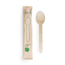 Vegware VT-SP6W Compostable 6in Wooden Spoon