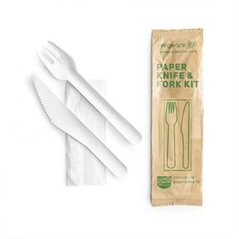 Vegware VP-KFWN Compostable Paper Knife And Fork