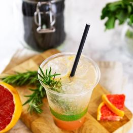 Vegware PS06H-BLK Highball Black 6mm Paper Straw alternative