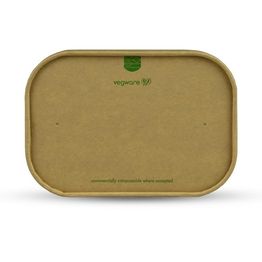 Vegware SLID-7X5P Rectangular Kraft Paper Lid