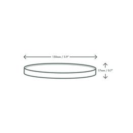 Vegware RLID150BP Round Black Paper Lid, 150-Series alternative