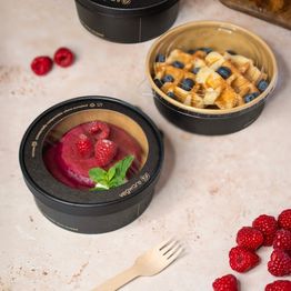 Vegware RLID150BW Round Black Window Lid, 150-Series alternative
