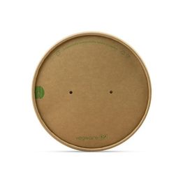 Vegware RLID150P Round Kraft Paper Lid, 150-Series