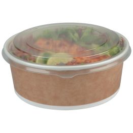 Colpac Recyclable Kraft Salad Pots With Lid Large 1300ml / 45oz 10343 alternative