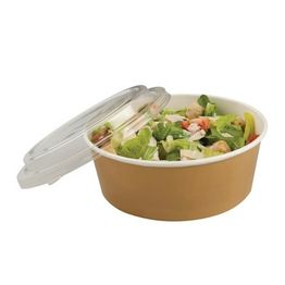 Colpac Recyclable Kraft Salad Pots With Lid Large 550ml / 20oz 10345