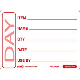 50 X 65mm Removable Red Use By Label (500)