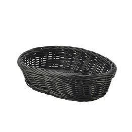 Black Oval Polywicker Basket 22.5 x 15.5 x 6.5cm