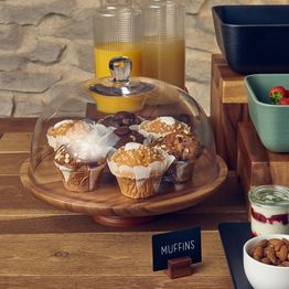 GenWare Acacia Wood Cake Stand 33 x 8cm alternative