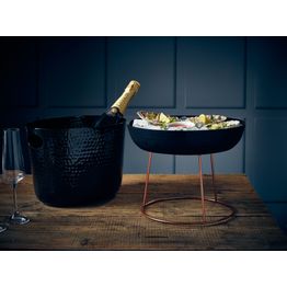 GenWare Black Aluminium Hammered Wine Bucket 30.5cm alternative