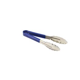 Genware Colour Coded Stainless Steel Tong 23cm Blue