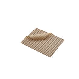 GenWare Greaseproof Paper Brown Gingham Print 25 x 20cm