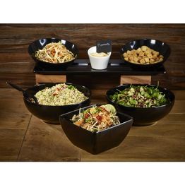 GenWare Melamine Black Slanted Buffet Bowl 30cm alternative