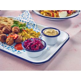 Enamel Ramekin White with Blue Rim 7cm Dia 90ml/ 3.2oz alternative