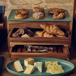 GenWare Acacia Wood 3 Tier Display Stand GN 1/1 alternative