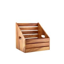 GenWare Acacia Wood Angled Crate GN 1/2