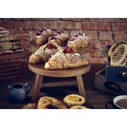 Genware Acacia Wood Round Buffet Riser 25cm alternative