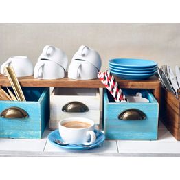 GenWare Blue Wash Acacia Wood Display Drawer 21.5 x 15 x 11cm alternative